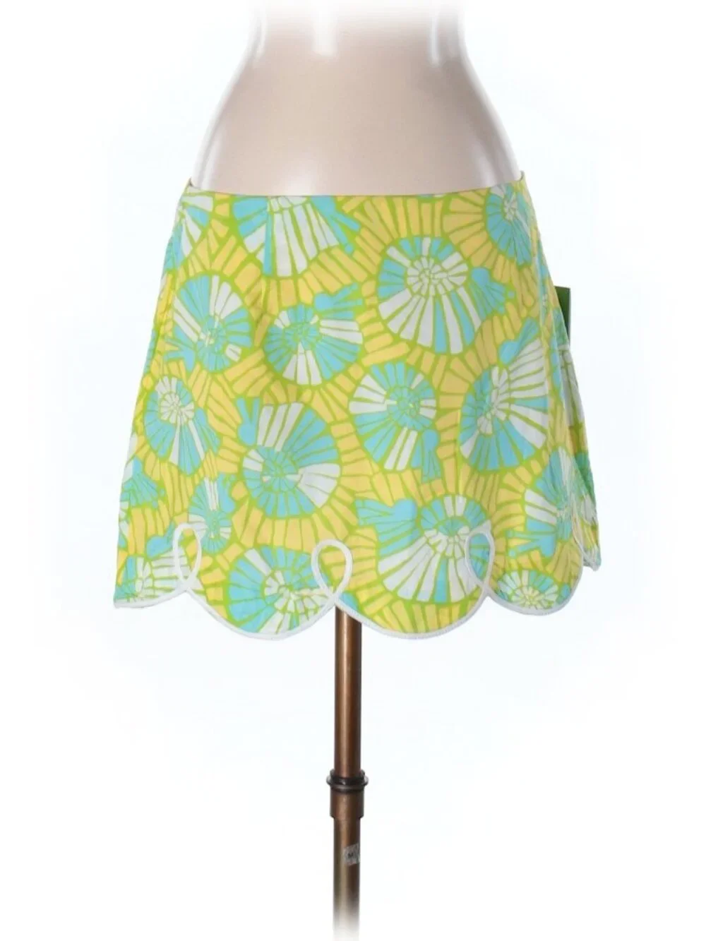 New Women Lilly Pulitzer Tate Scalloped On The Half Shell Snail Skirt Size 4